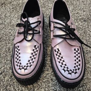 TUK Pink and Black Platform Shoes